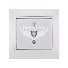 LEZARD MIRA Розетка телефонная евро, белый