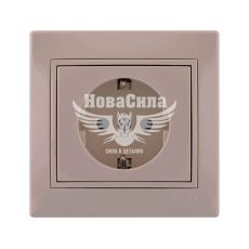 LEZARD MIRA Розетка одинарная з/з, крем