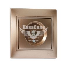 LEZARD MIRA Розетка TV прохідна, світло-коричневий перламутр