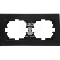 LEZARD RAIN Рамка 2-я горизонтальная, антрацит с боковой вставкой