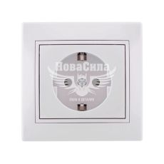 LEZARD MIRA Розетка одинарная с/з, белый