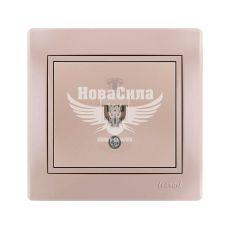 LEZARD MIRA Розетка телефонная евро, жемчужно-белый