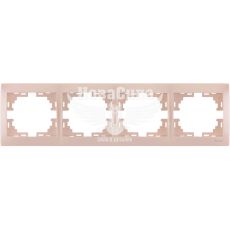 LEZARD MIRA Рамка 4-а горизонтальна, перлинно білий