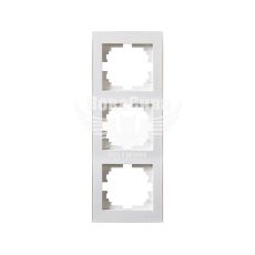 LEZARD RAIN Рамка 3-я вертикальная, белый с боковой вставкой