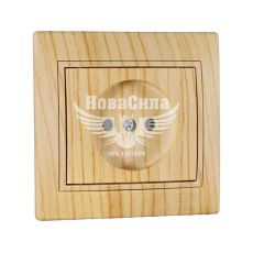 LEZARD MIRA Розетка одинарная б/з ПБТ, дуб выбеленный матовый