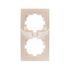 LEZARD RAIN Рамка 2-а вертикальна, перлинно-білий перламутр з боковою вставкою