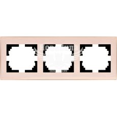 LEZARD RAIN Рамка 3-я горизонтальная, крем с боковой вставкой