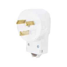 Lezard Вилка силова із заземленням 32А для електроплити білий