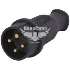 LEZARD Вилка 3-фазна 3P+E 3x32A  380V  [каучук] 201 [72 шт/уп.] (розк)