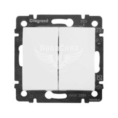 LEGRAND Valena Выключатель двойной, белый, без рамки