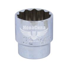 Головка торцева низька дванадцятигранна 1/2 32мм. (Toptul)