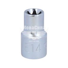 Головка торцева низька E-профіль 1/2 E-14мм. (Toptul)