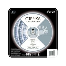 Feron Світлодіодна стрічка LS607 12В 14.4Вт/м IP65 холодний білий 5м