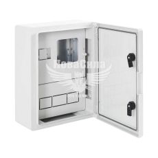 E.NEXT Корпус удароміцний з АБС-пластика e.plbox.300.400.165.1f.15m.blank, 300х400х165мм, IP65 з панеллю під 1- фазний лічильник та 15 модулів
