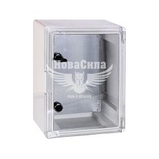 E.NEXT Корпус удароміцний з АБС-пластика e.plbox.350.500.195.tr, 350х500х195мм, IP65 з прозорими дверцятами