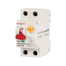 E.NEXT Вимикач диференційного струму (дифавтомат) e.industrial.elcb.2.C25.30, 2р, 25А, С, 30мА