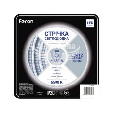 Feron Светодиодная лента LS612 12В 9.6Вт/м IP22 белый 5м