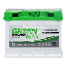 АКБ 62-А/Ч (Green Power Max) (R+) 600A