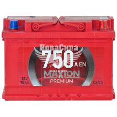 АКБ 75-А/Ч (Maxion) Premium TR (R+) 750A (276х175х190мм.)