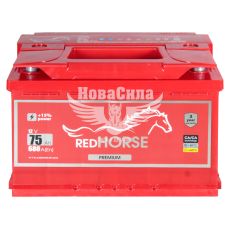 АКБ 75-А/Ч (Red Horse) Premium (R+) 680A (278х175х190мм.)