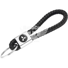 Брелок на ключи Mitsubishi плетеный (КНР) (кожа)