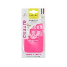 Ароматизатор (Mr&Mrs) Cesare Scented Card Fuchsia Citrus/Musk (полімерний підвісний)