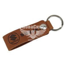 Брелок на ключи Suzuki коричневый (Украина) (кожа)