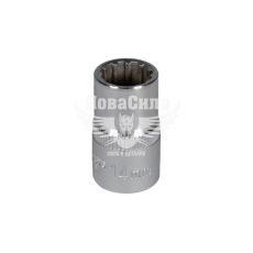 Головка торцева низька дванадцятигранна Spline 1/2 14мм. (Yato) хром