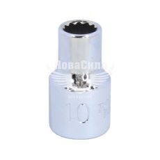 Головка торцева низька дванадцятигранна 1/2 10мм. (Toptul)