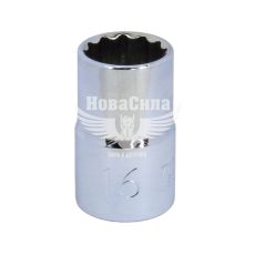 Головка торцева низька дванадцятигранна 1/2 16мм. (Toptul)