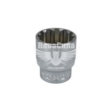 Головка торцева низька дванадцятигранна Spline 1/2 30мм. (Yato) хром
