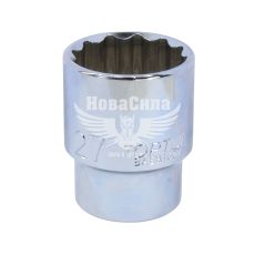 Головка торцевая низкая двенадцатигранная 1/2 27мм. (Toptul)