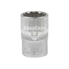 Головка торцевая низкая двенадцатигранная 1/2 19мм. (Intertool)