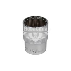 Головка торцева низька дванадцятигранна Spline 1/2 24мм. (Yato) хром