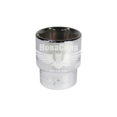 Головка торцевая низкая шестигранная 1/2 27мм. (Intertool) Хром ванадиум