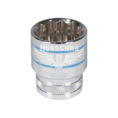 Головка торцевая низкая двенадцатигранная 1/2 27мм. (Andrmax)