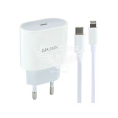 Зарядне для портативних пристроїв 220V (Kakusiga) 1USB-C 20W (з кабелем Type-C-Lightning)