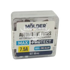 Запобіжники плоскі стандарт (Molder) уп. 50шт. (7,5А)