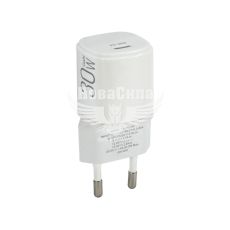 Зарядне для портативних пристроїв 220V (Brevia) 1USB-C, 30W