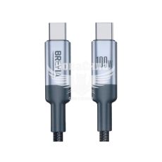 Кабель для зарядки моб. телеф. Type-C to Type-C (Brevia) 1.2м. черный, 100W, Box