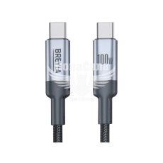 Кабель для зарядки моб. телеф. Type-C to Type-C (Brevia) 2м. черный, 100W, Box