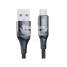 Кабель для зарядки моб. телеф. USB-A to Type-C (Brevia) 1м. черный, Box (56100)