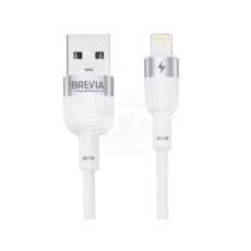 Кабель для зарядки моб. телеф. USB-A to Lightning (Brevia) 1.2м. белый, Box