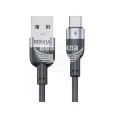 Кабель для зарядки моб. телеф. USB-A to Type-C (Brevia) 1.2м. черный, Box (54120)