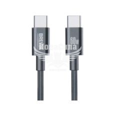 Кабель для зарядки моб. телеф. Type-C to Type-C (Brevia) 1м. черный, 60W, Box (55100)