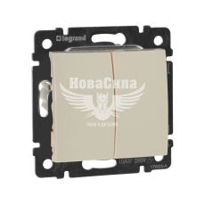 LEGRAND Valena Вимикач подвійний, слонова кістка, без рамки