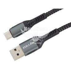 Кабель для зарядки моб. телеф. USB-A to Type-C (Zollex) 1м. 60W