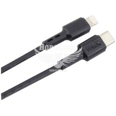 Кабель для зарядки моб. телеф. Type-C to Lightning (Brevia) 2м. черный, 30W, Zip