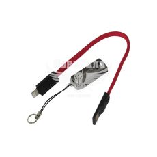 Кабель-брелок для зарядки моб. телеф. USB-A to Lightning (ColorWay) 0.22м. червоний