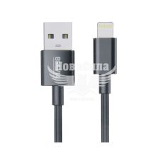 Кабель для зарядки моб. телеф. USB-A to Lightning (Brevia) 1м. черный, Box (55100)